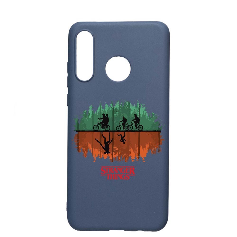 Husa Huawei P30 Lite, Stranger Things, rezistenta la uzura, anti-alunecare, din silicon Premium, AlaskanBlue, AB279