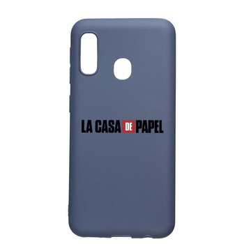 Husa Samsung Galaxy A20e, La Casa De Papel, rezistenta la uzura, anti-alunecare, din silicon Premium, AlaskanBlue, AB292 Husa Samsung Galaxy A20e, La Casa De Papel, rezistenta la uzura, anti-alunecare, din silicon Premium, AlaskanBlue, AB292