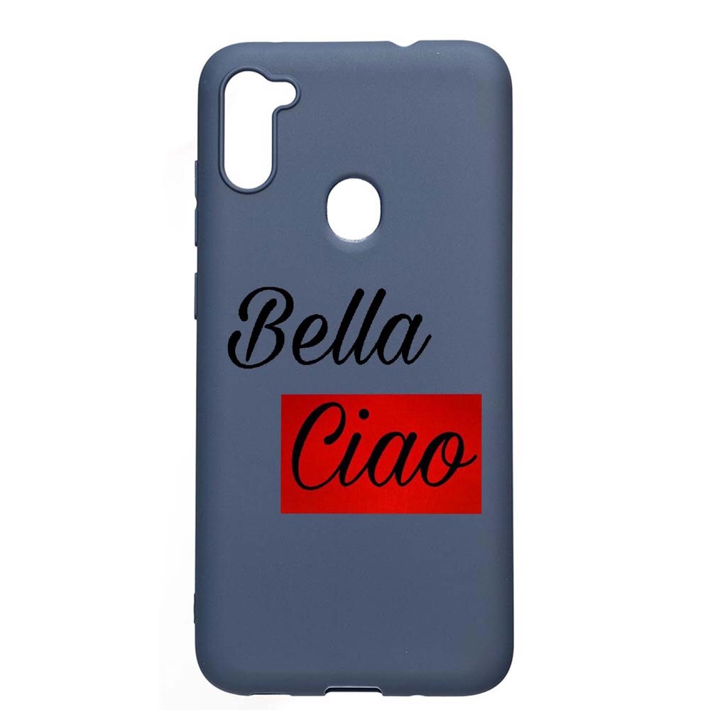 Husa Samsung Galaxy A11, La Casa De Papel Ciao Bella, rezistenta la uzura, anti-alunecare, din silicon Premium, AlaskanBlue, AB293