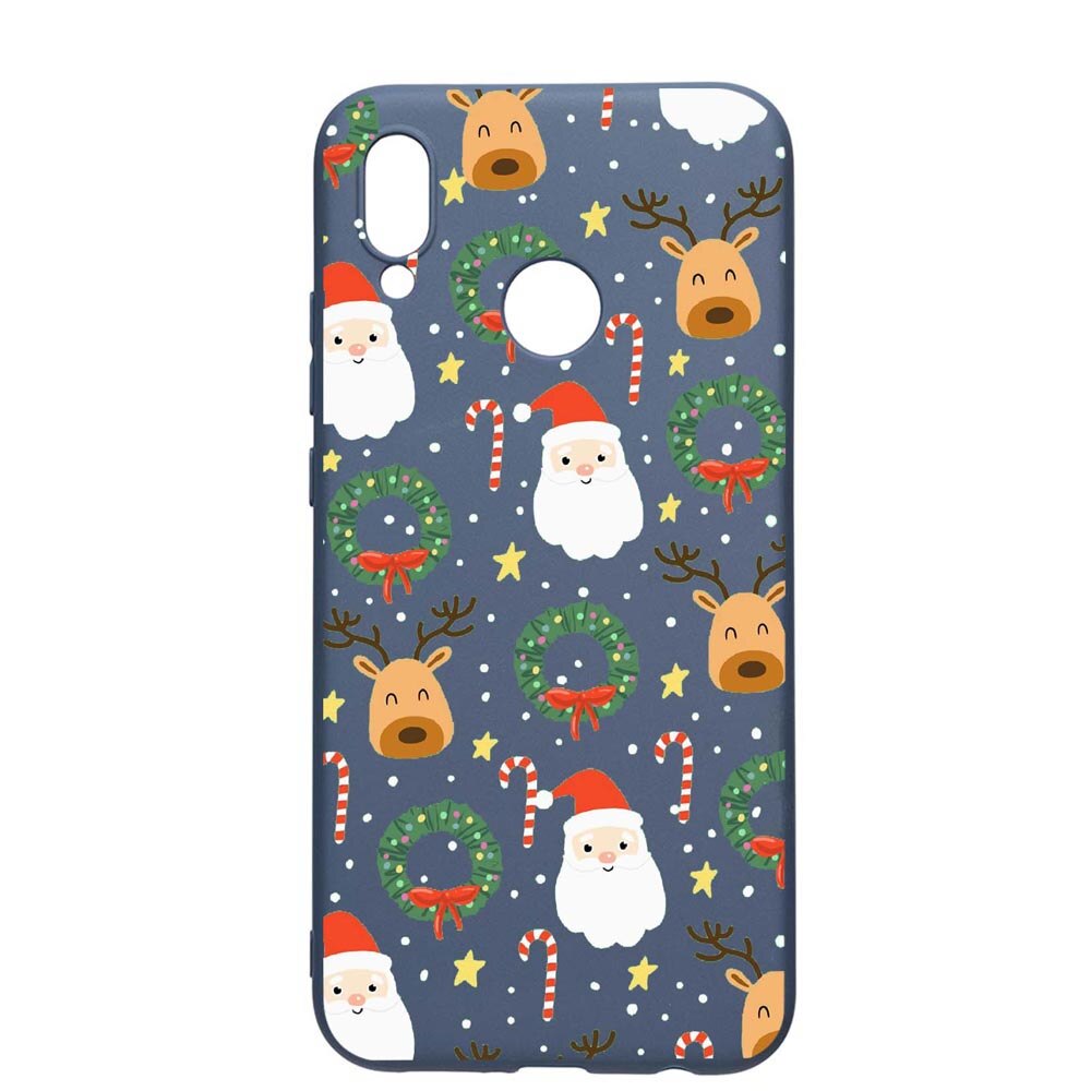 Husa Huawei P20 Lite, Happy, rezistenta la uzura, anti-alunecare, din silicon Premium, AlaskanBlue, AB350