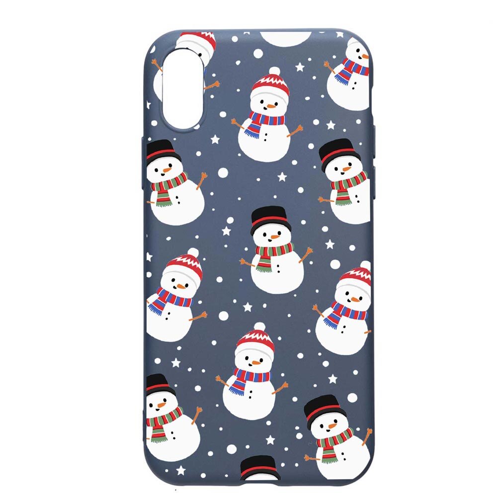 Husa Xiaomi Redmi 7A, Snowman, rezistenta la uzura, anti-alunecare, din silicon Premium, AlaskanBlue, AB351