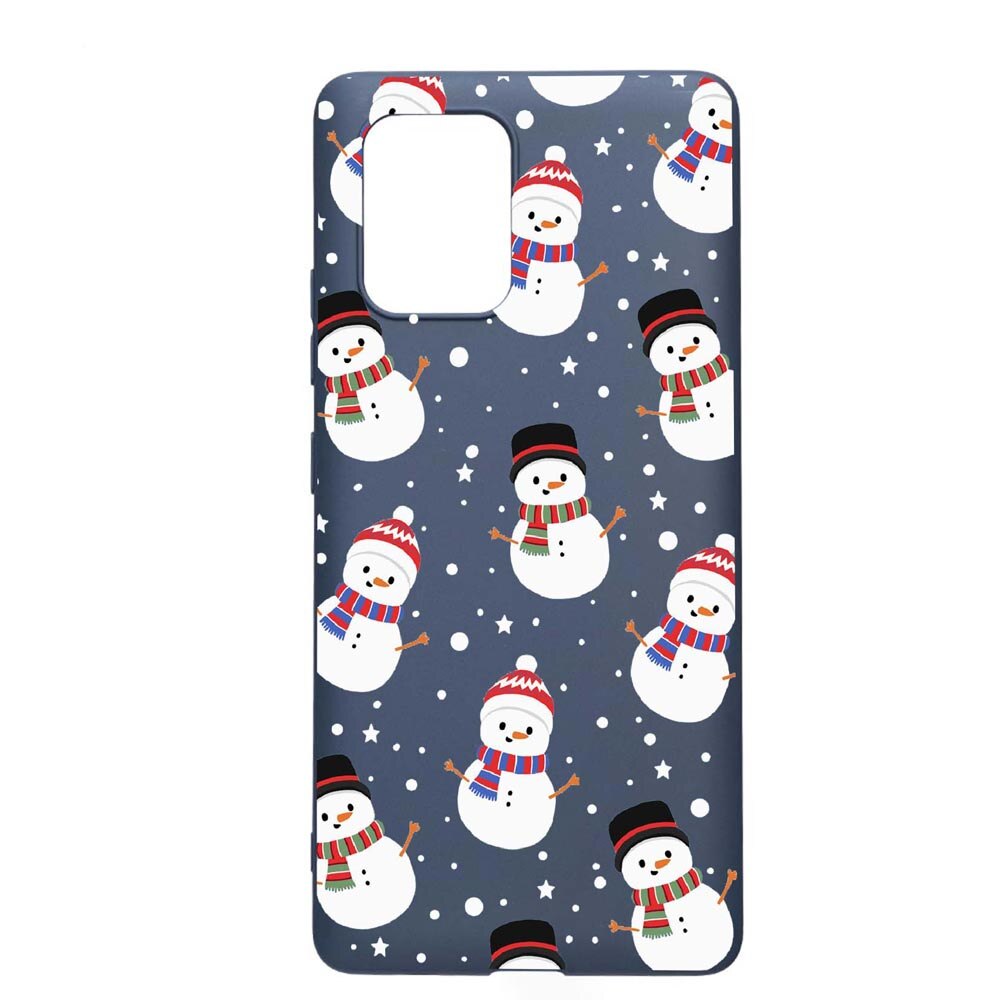 Husa Samsung Galaxy S10 Lite / A91, Snowman, rezistenta la uzura, anti-alunecare, din silicon Premium, AlaskanBlue, AB351