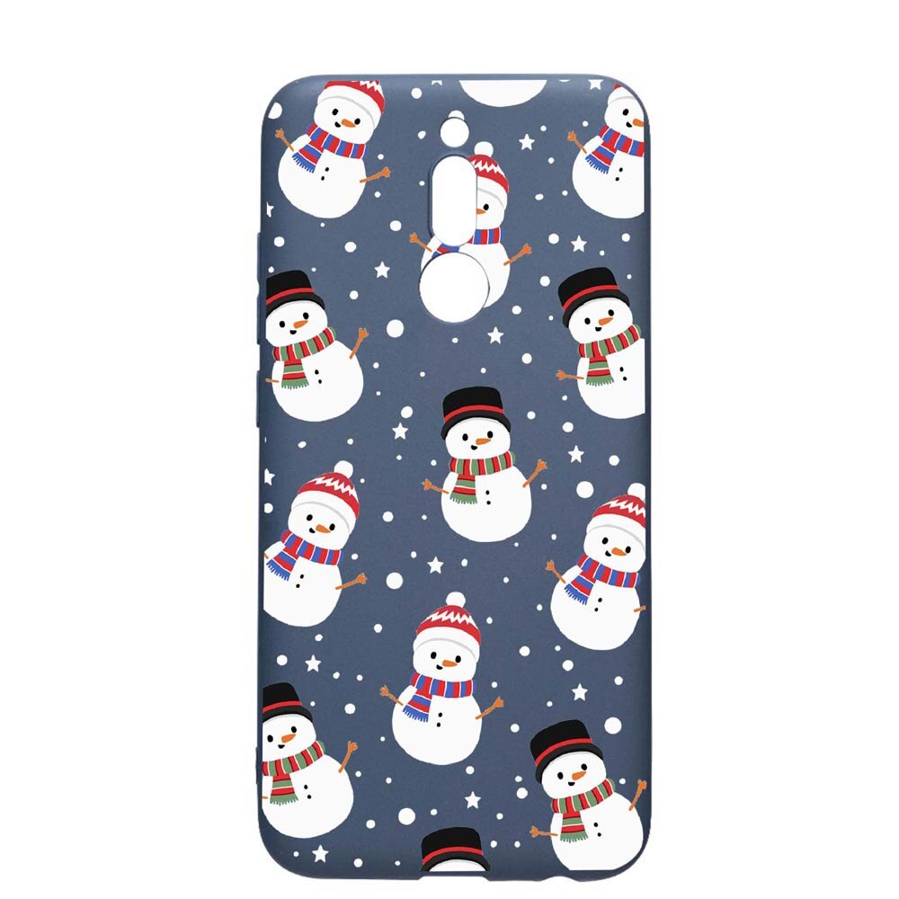 Husa Xiaomi Redmi 8, Snowman, rezistenta la uzura, anti-alunecare, din silicon Premium, AlaskanBlue, AB351