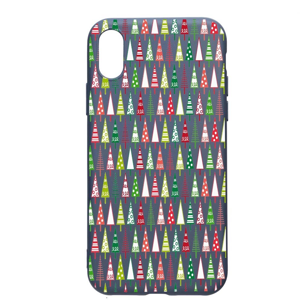 Husa Apple iPhone XR, Xmas tree, rezistenta la uzura, anti-alunecare, din silicon Premium, AlaskanBlue, AB340