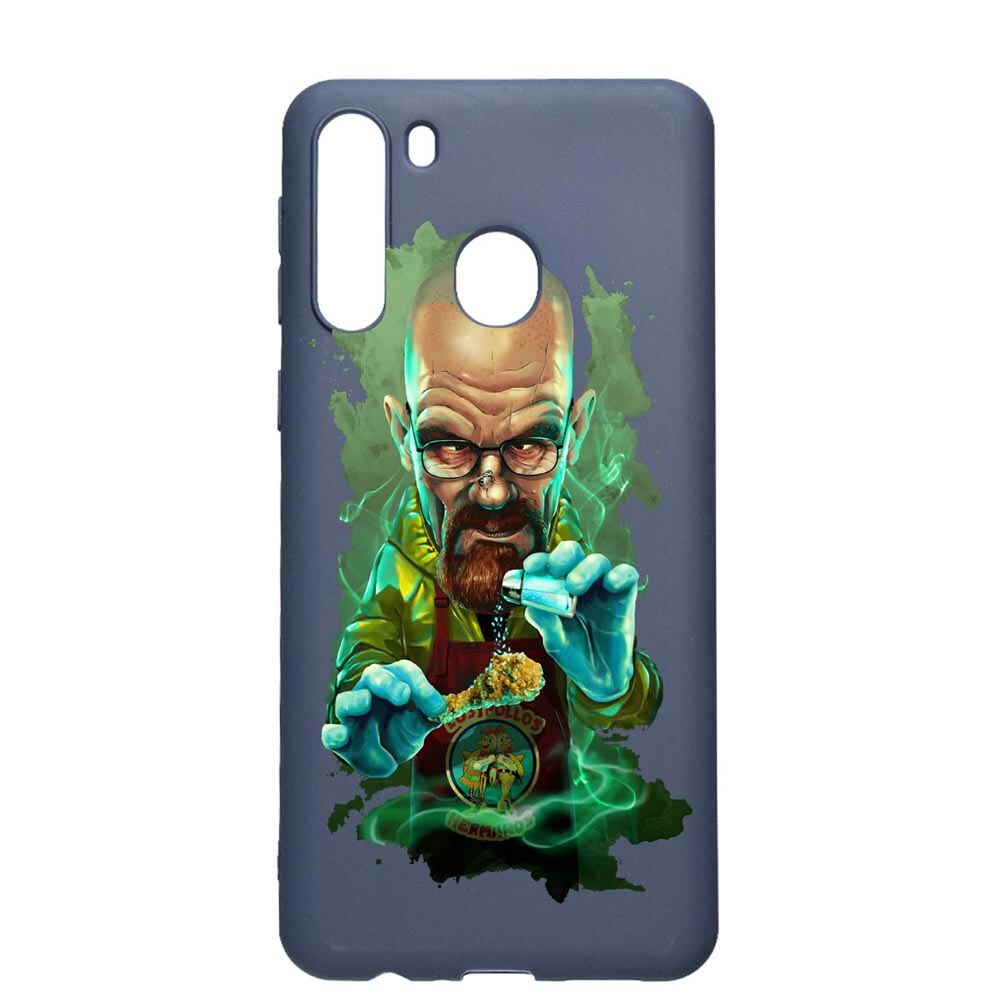 Husa Samsung Galaxy A21, Breaking Bad, rezistenta la uzura, anti-alunecare, din silicon Premium, AlaskanBlue, AB367