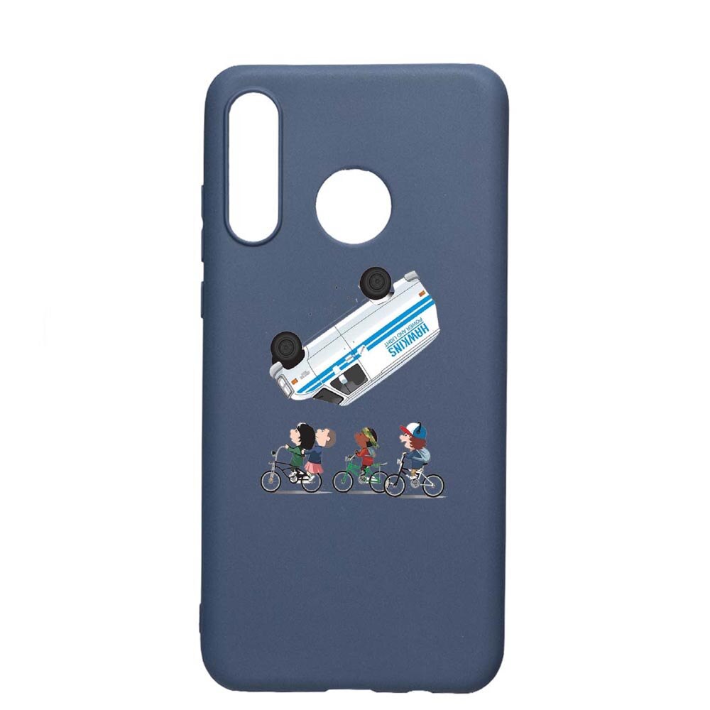 Husa Huawei P30 Lite, Stranger Things, rezistenta la uzura, anti-alunecare, din silicon Premium, AlaskanBlue, AB370