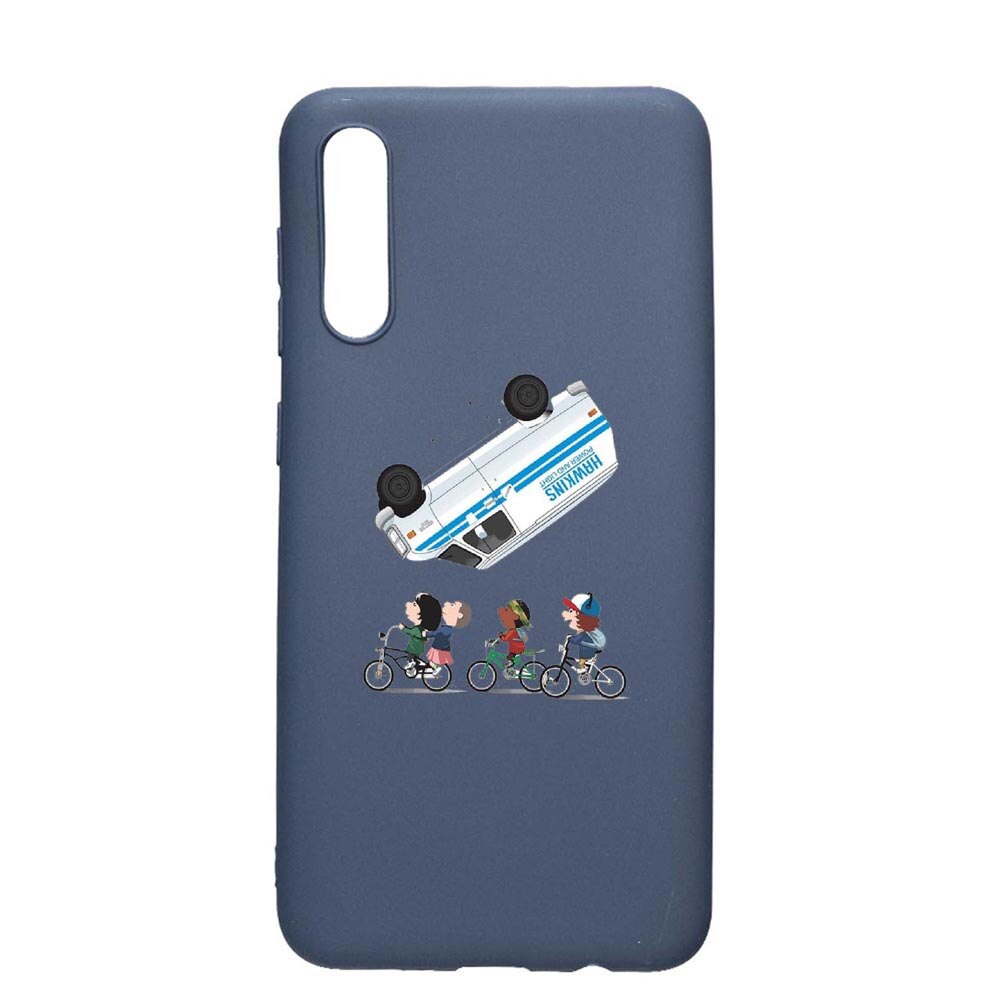 Husa Samsung Galaxy A50, Stranger Things, rezistenta la uzura, anti-alunecare, din silicon Premium, AlaskanBlue, AB370