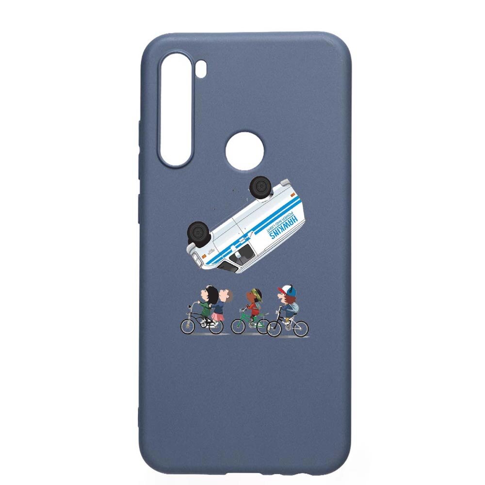 Husa Xiaomi Redmi Note 8, Stranger Things, rezistenta la uzura, anti-alunecare, din silicon Premium, AlaskanBlue, AB370