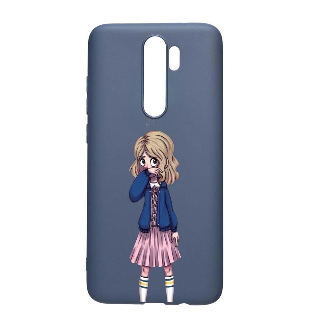 Husa Xiaomi Redmi Note 8 Pro, Stranger Things, rezistenta la uzura, anti-alunecare, din silicon Premium, AlaskanBlue, AB371