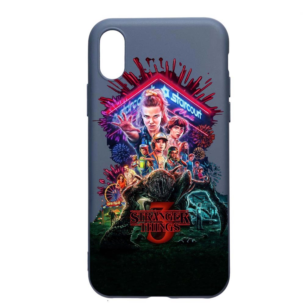 Husa Apple iPhone XS / X, Stranger Things, rezistenta la uzura, anti-alunecare, din silicon Premium, AlaskanBlue, AB372