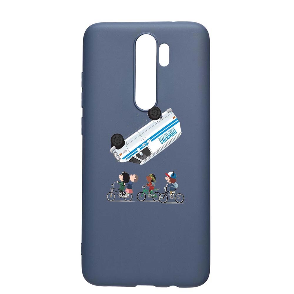 Husa Xiaomi Redmi Note 8 Pro, Stranger Things, rezistenta la uzura, anti-alunecare, din silicon Premium, AlaskanBlue, AB370