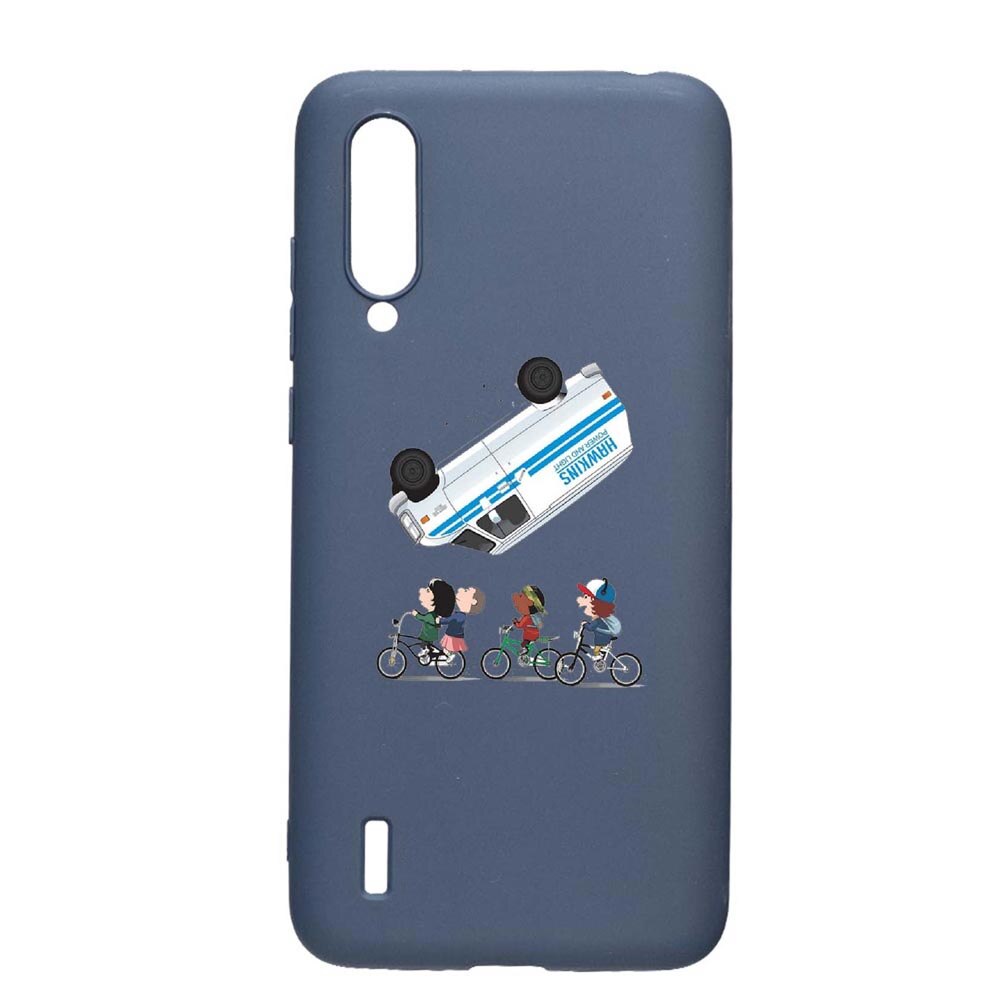 Husa Xiaomi Mi A3 Lite, Stranger Things, rezistenta la uzura, anti-alunecare, din silicon Premium, AlaskanBlue, AB370