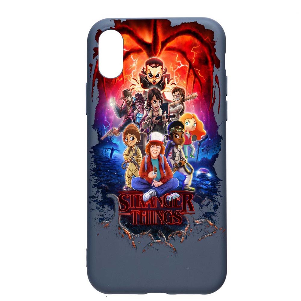 Husa Apple iPhone XR, Stranger Things, rezistenta la uzura, anti-alunecare, din silicon Premium, AlaskanBlue, AB377