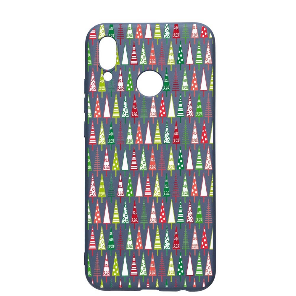 Husa Huawei P20 Lite, Xmas tree, rezistenta la uzura, anti-alunecare, din silicon Premium, AlaskanBlue, AB340