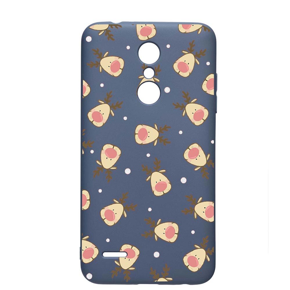 Husa LG K11 / K11 Plus / K10 2018, Xmas - Reindeer, rezistenta la uzura, anti-alunecare, din silicon Premium, AlaskanBlue, AB349