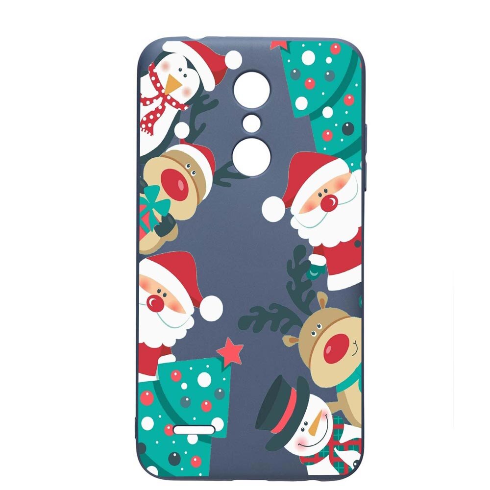 Husa LG K11 / K11 Plus / K10 2018, Xmas, rezistenta la uzura, anti-alunecare, din silicon Premium, AlaskanBlue, AB338