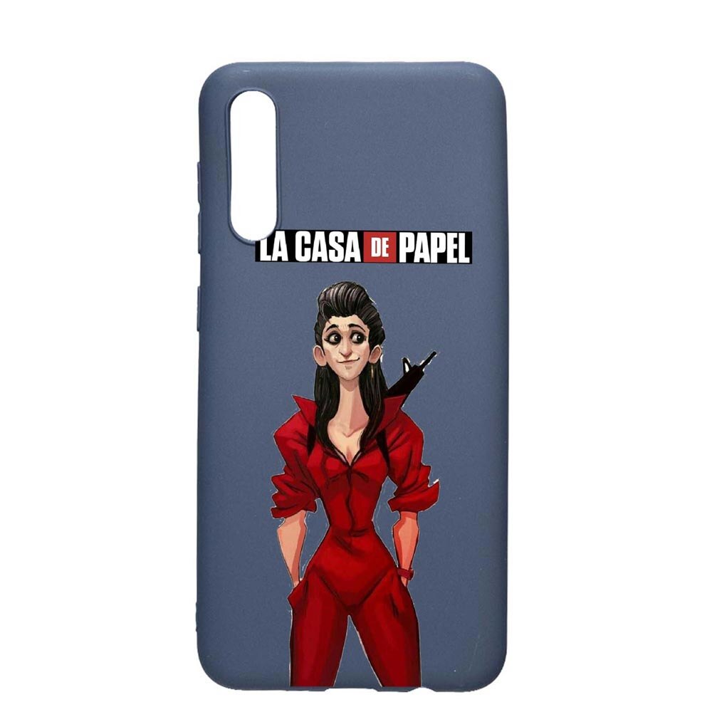 Husa Samsung Galaxy A70, La Casa De Papel - Nairobi, rezistenta la uzura, anti-alunecare, din silicon Premium, AlaskanBlue, AB393