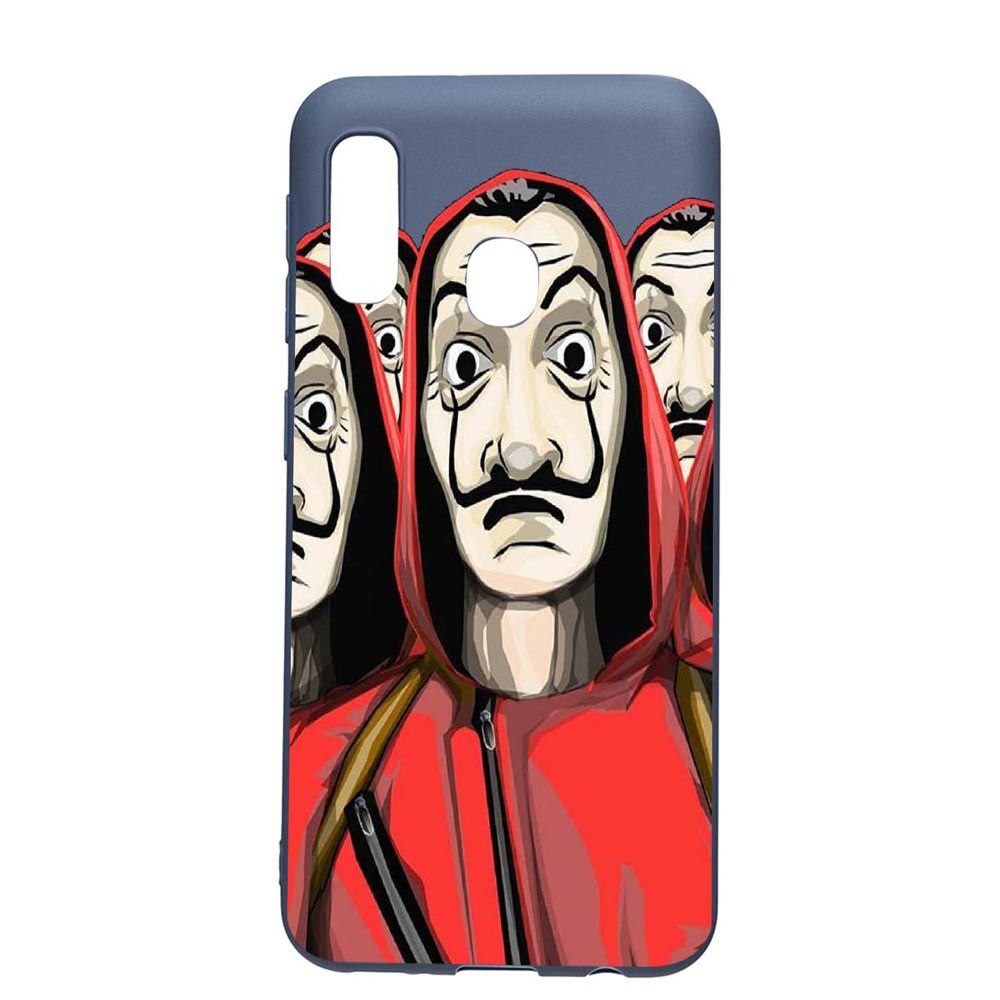 Husa Samsung Galaxy A20e, La Casa De Papel, rezistenta la uzura, anti-alunecare, din silicon Premium, AlaskanBlue, AB390