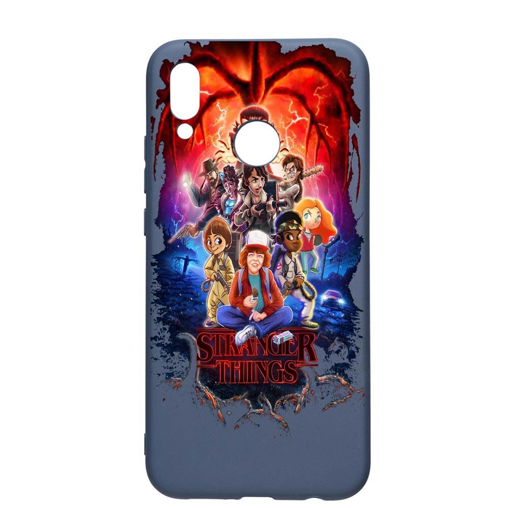 Husa Samsung Galaxy A20, Stranger Things, rezistenta la uzura, anti-alunecare, din silicon Premium, AlaskanBlue, AB377