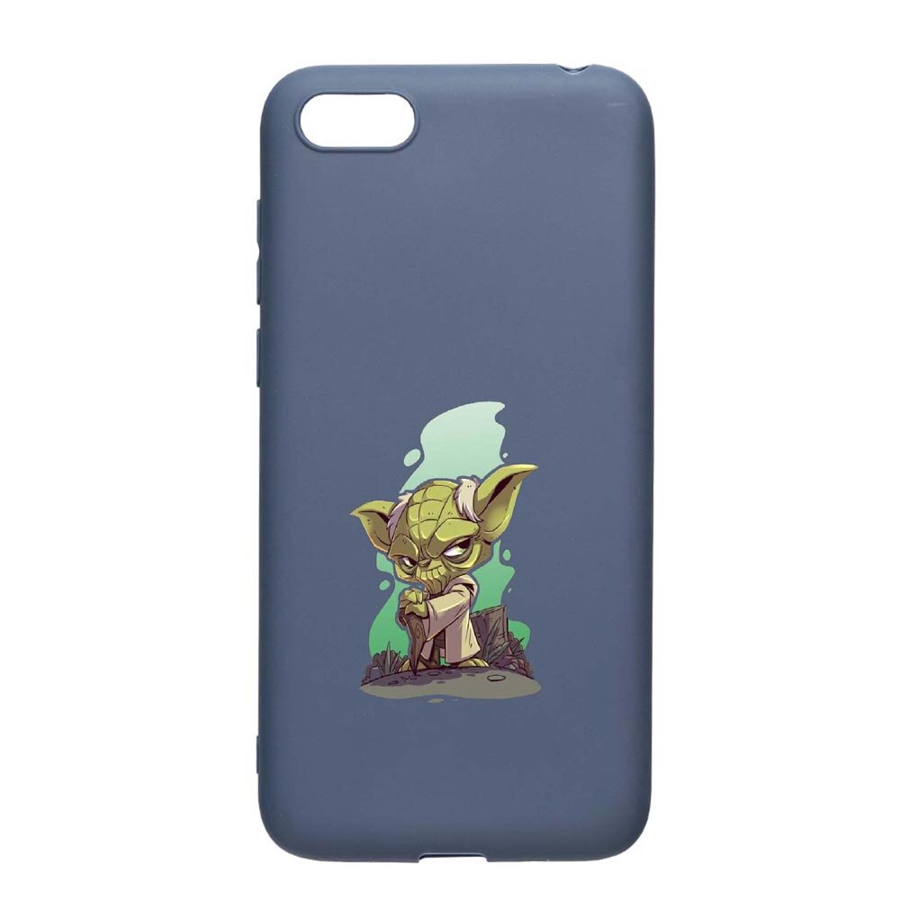 Husa Apple iPhone SE / 5S / 5, Star Wars Yoda, rezistenta la uzura, anti-alunecare, din silicon Premium, AlaskanBlue, AB403