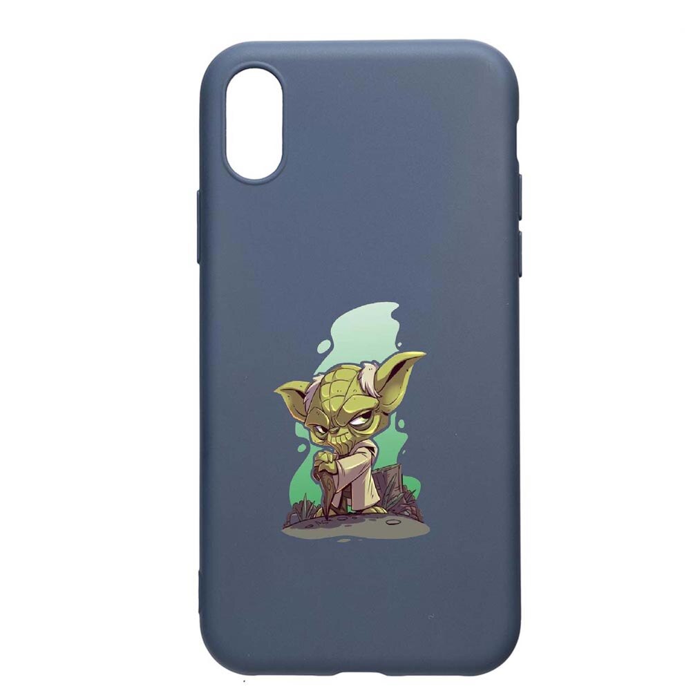 Husa Apple iPhone XR, Star Wars Yoda, rezistenta la uzura, anti-alunecare, din silicon Premium, AlaskanBlue, AB403