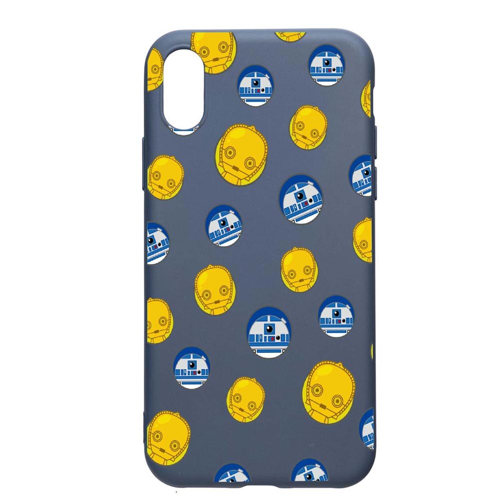 Husa Apple iPhone XS / X, Star Wars - Droids, rezistenta la uzura, anti-alunecare, din silicon Premium, AlaskanBlue, AB422