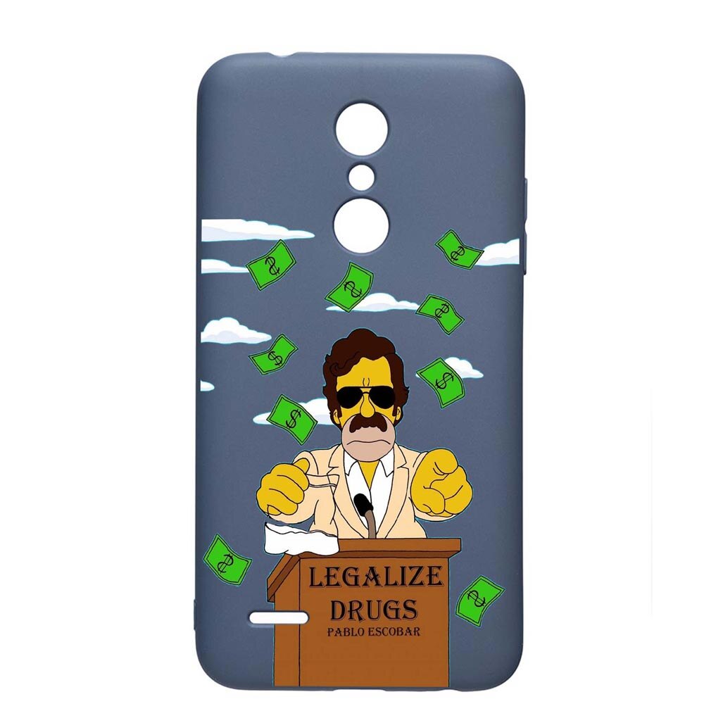 Husa LG K11 / K11 Plus / K10 2018, Narcos - Pablo Escobar, rezistenta la uzura, anti-alunecare, din silicon Premium, AlaskanBlue, AB437