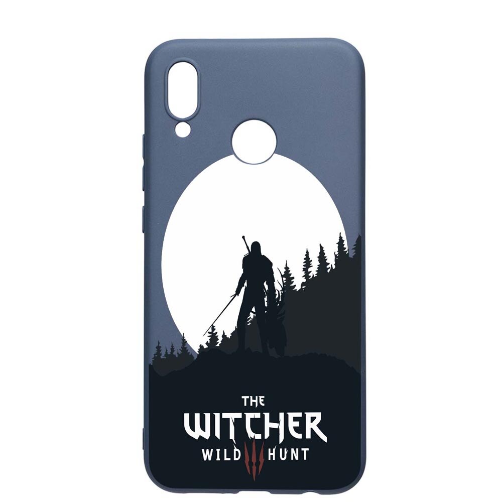Husa Huawei P Smart 2019, The Witcher, rezistenta la uzura, anti-alunecare, din silicon Premium, AlaskanBlue, AB427