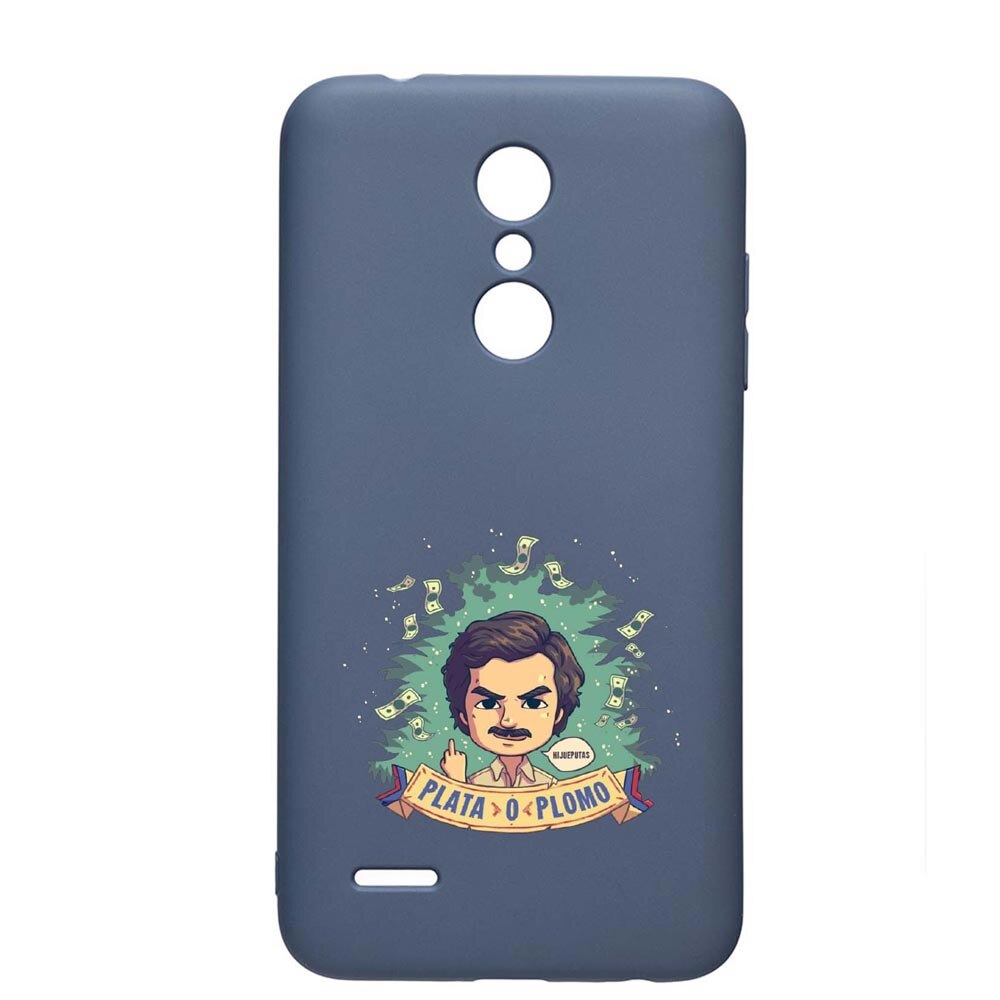 Husa LG K11 / K11 Plus / K10 2018, Narcos - Pablo Escobar, rezistenta la uzura, anti-alunecare, din silicon Premium, AlaskanBlue, AB447