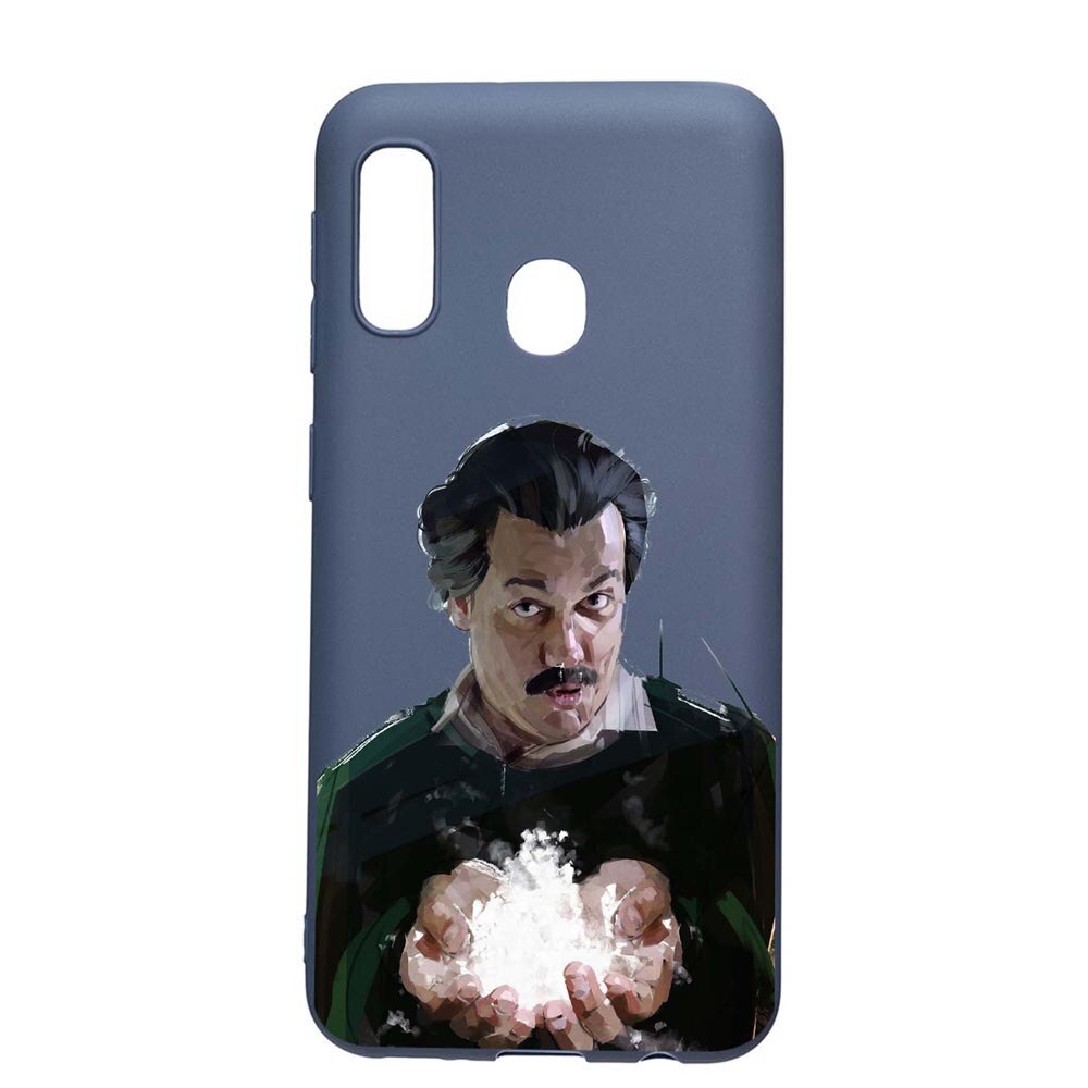Husa Samsung Galaxy A20e, Narcos - Pablo Escobar, rezistenta la uzura, anti-alunecare, din silicon Premium, AlaskanBlue, AB446