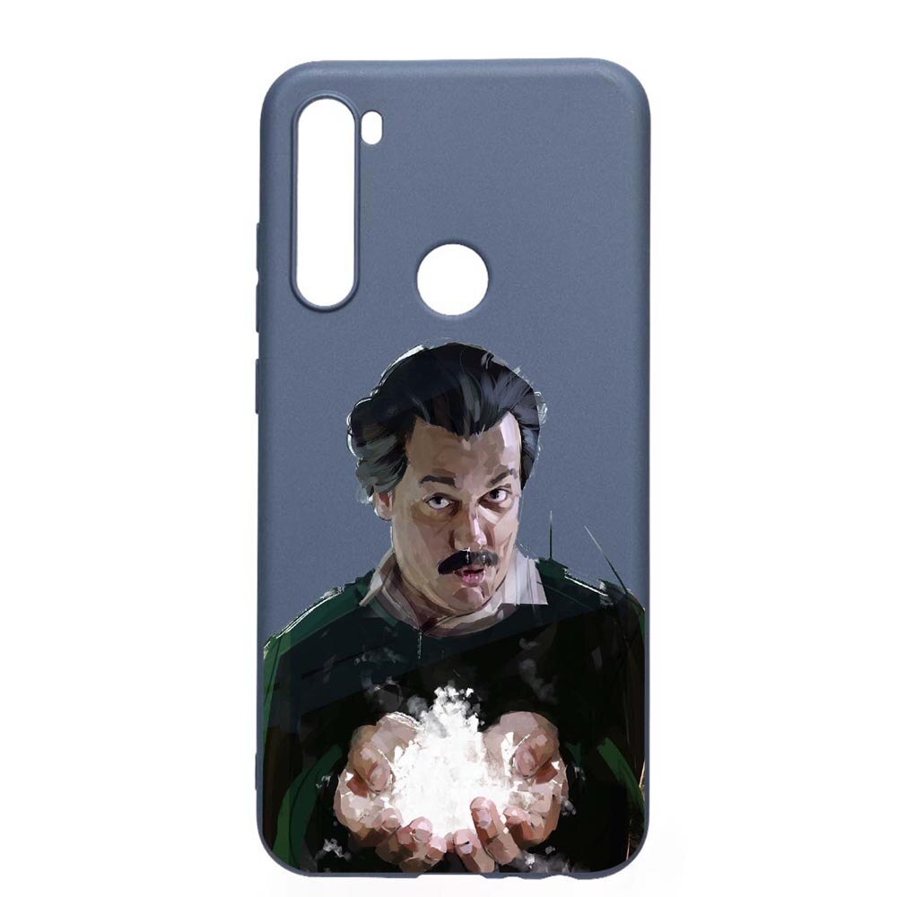 Husa Xiaomi Redmi Note 8, Narcos - Pablo Escobar, rezistenta la uzura, anti-alunecare, din silicon Premium, AlaskanBlue, AB446