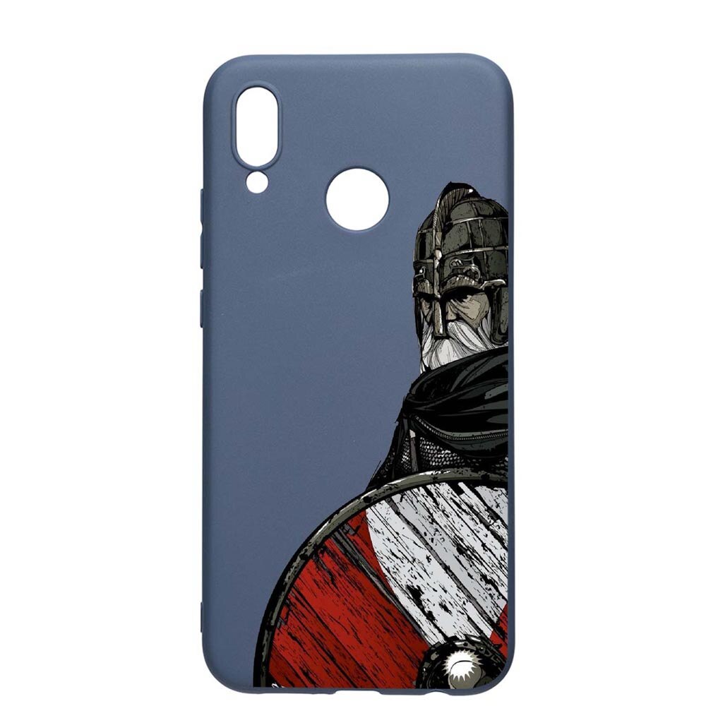 Husa Xiaomi Redmi 7, The Vikings, rezistenta la uzura, anti-alunecare, din silicon Premium, AlaskanBlue, AB449