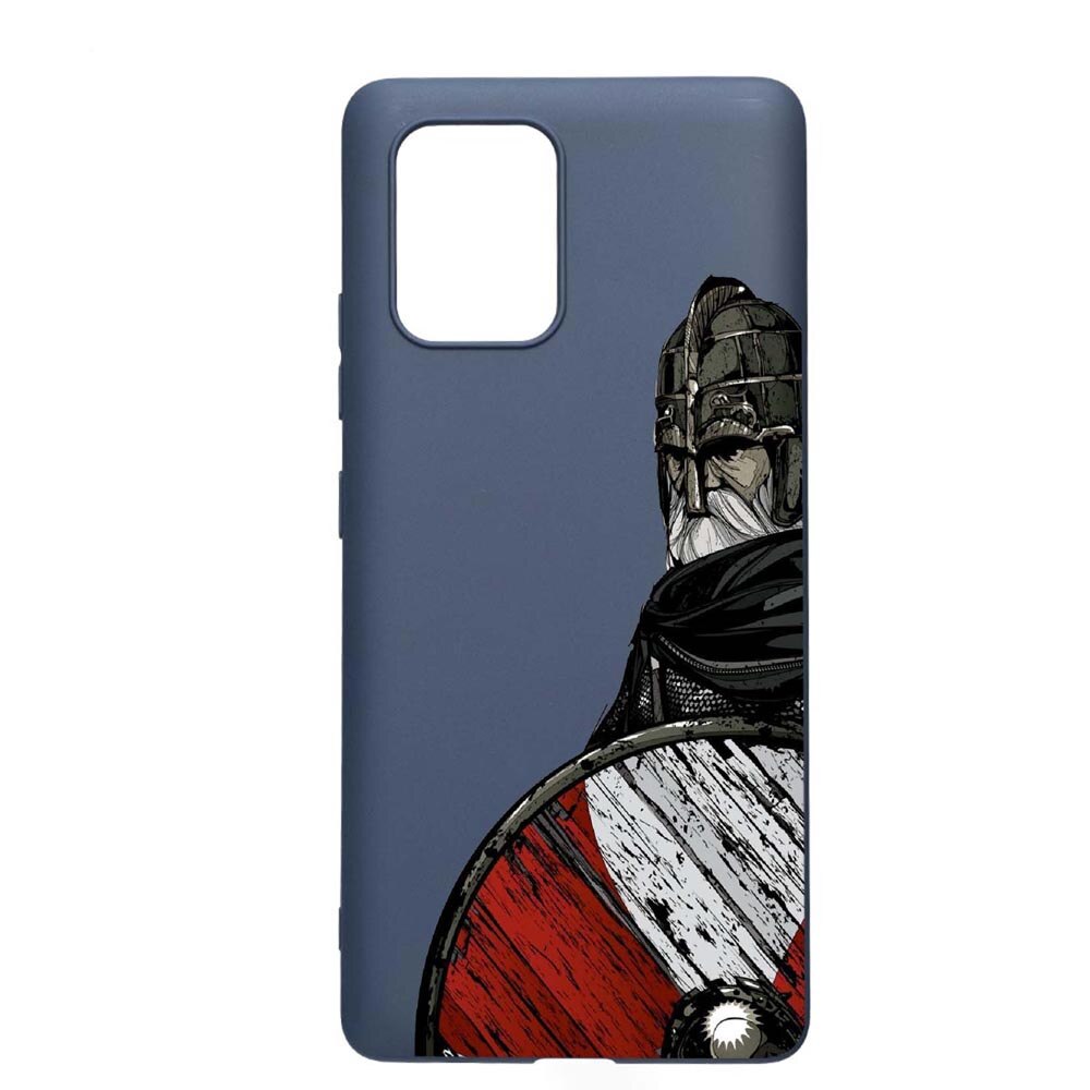Husa Samsung Galaxy S10 Lite / A91, The Vikings, rezistenta la uzura, anti-alunecare, din silicon Premium, AlaskanBlue, AB449