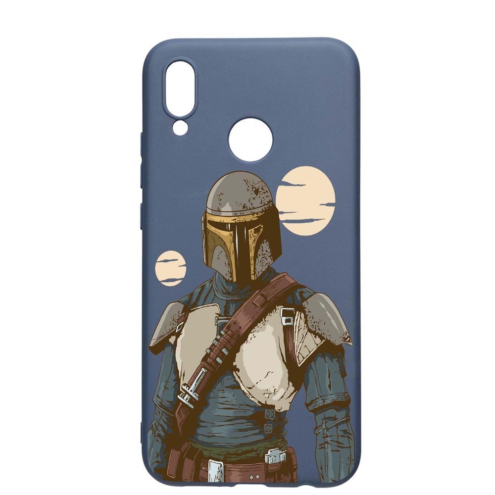 Husa Huawei P Smart 2019, Star Wars The Mandalorian, rezistenta la uzura, anti-alunecare, din silicon Premium, AlaskanBlue, AB461