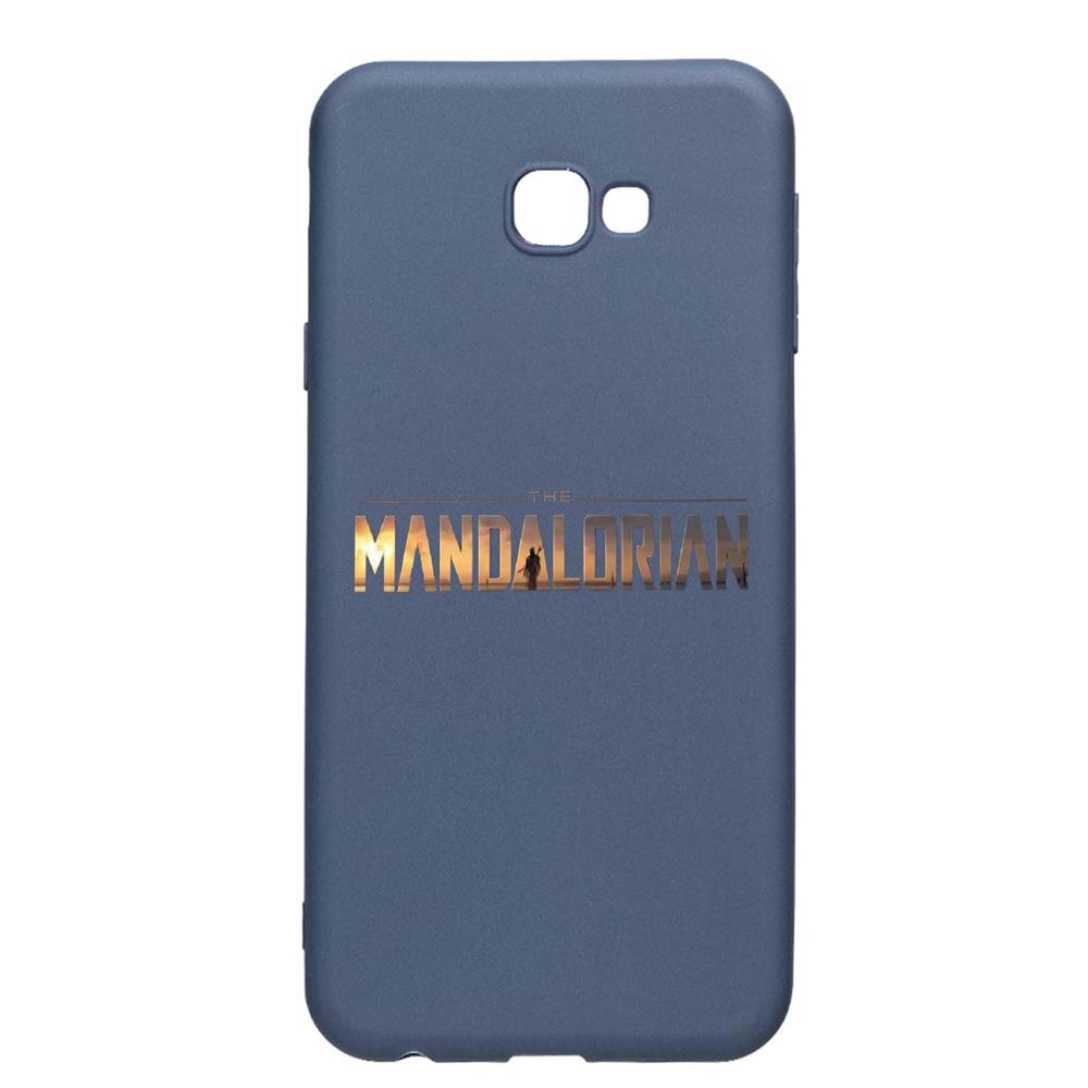 Husa Samsung Galaxy J4 Plus, Star Wars The Mandalorian, rezistenta la uzura, anti-alunecare, din silicon Premium, AlaskanBlue, AB463