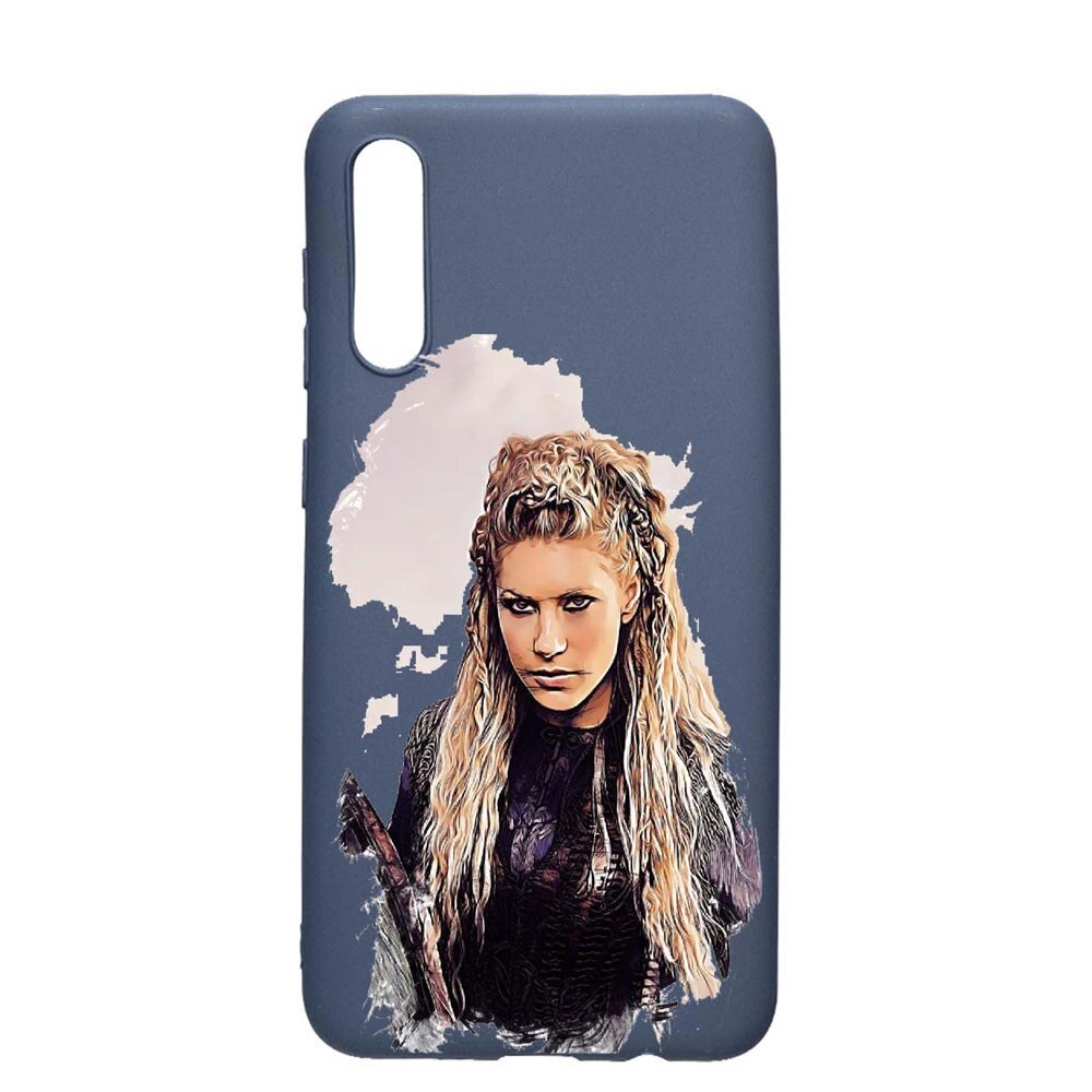 Husa Samsung Galaxy A50, The Vikings - Lagerha, rezistenta la uzura, anti-alunecare, din silicon Premium, AlaskanBlue, AB451