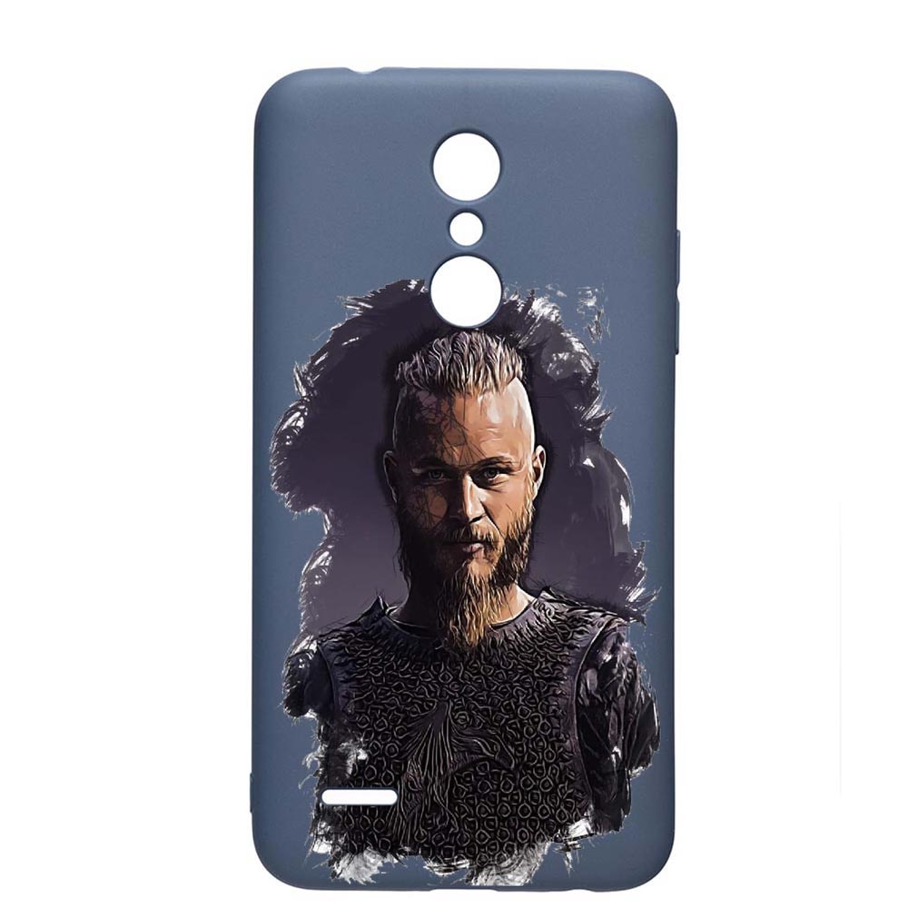 Husa LG K11 / K11 Plus / K10 2018, The Vikings Lothbrok, rezistenta la uzura, anti-alunecare, din silicon Premium, AlaskanBlue, AB452