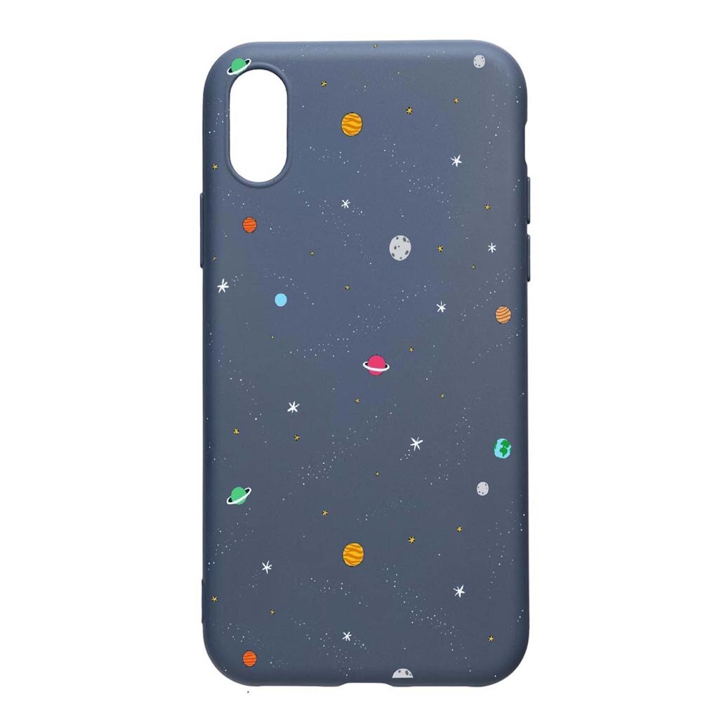 Husa Apple iPhone XR, Universe, rezistenta la uzura, anti-alunecare, din silicon Premium, AlaskanBlue, AB470