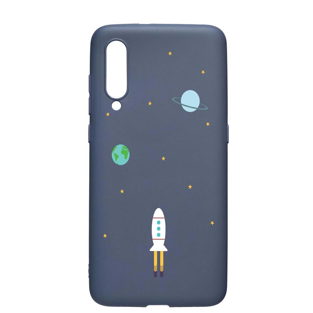 Husa Xiaomi Mi 9, Universe, Spacecraft, rezistenta la uzura, anti-alunecare, din silicon Premium, AlaskanBlue, AB471