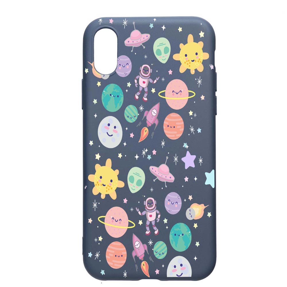 Husa Apple iPhone XR, Universe, UFO, rezistenta la uzura, anti-alunecare, din silicon Premium, AlaskanBlue, AB473