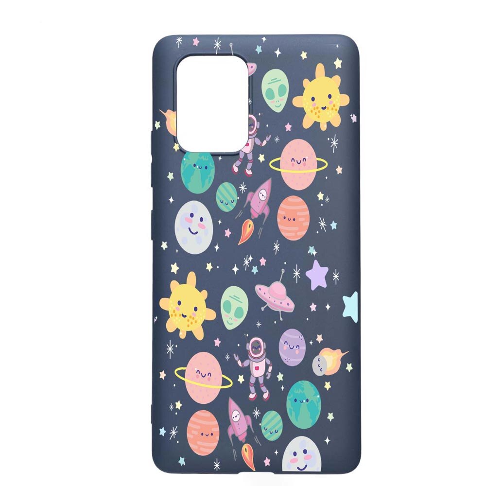 Husa Samsung Galaxy S10 Lite / A91, Universe, UFO, rezistenta la uzura, anti-alunecare, din silicon Premium, AlaskanBlue, AB473