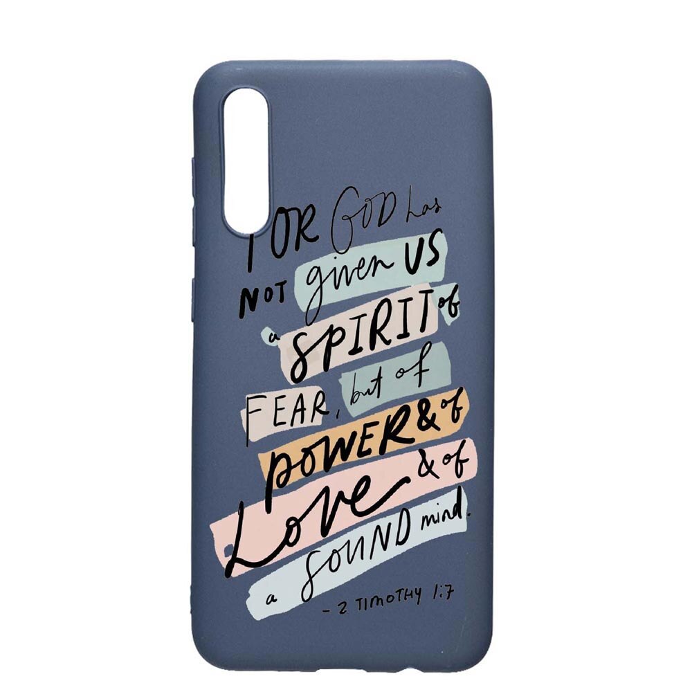 Husa Samsung Galaxy A50, Bible, rezistenta la uzura, anti-alunecare, din silicon Premium, AlaskanBlue, AB481