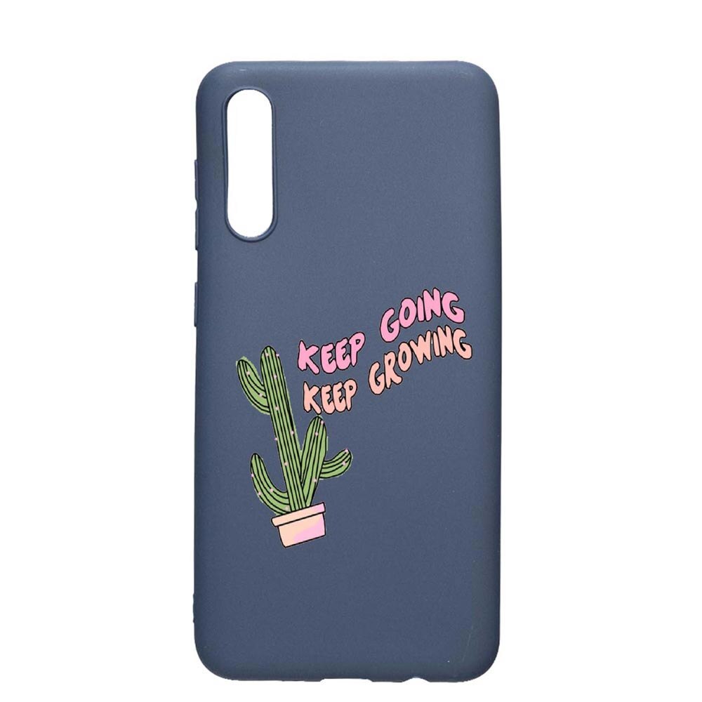 Husa Xiaomi Redmi 9A, Keep Going, rezistenta la uzura, anti-alunecare, din silicon Premium, AlaskanBlue, AB482