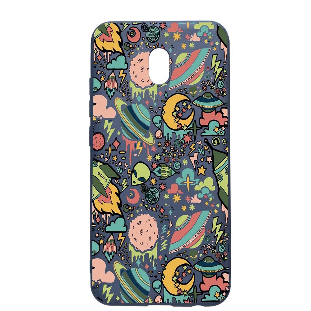 Husa Xiaomi Redmi 8A, Universe, UFO, rezistenta la uzura, anti-alunecare, din silicon Premium, AlaskanBlue, AB472