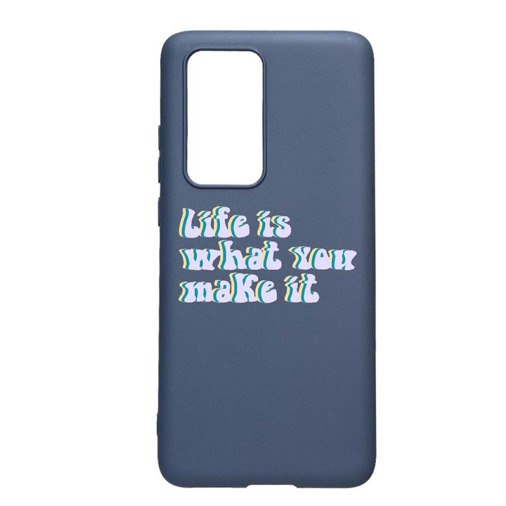 Huawei P40 Life е... устойчив на износване, противоплъзгащ, премиум силиконов калъф, AlaskanBlue, AB491