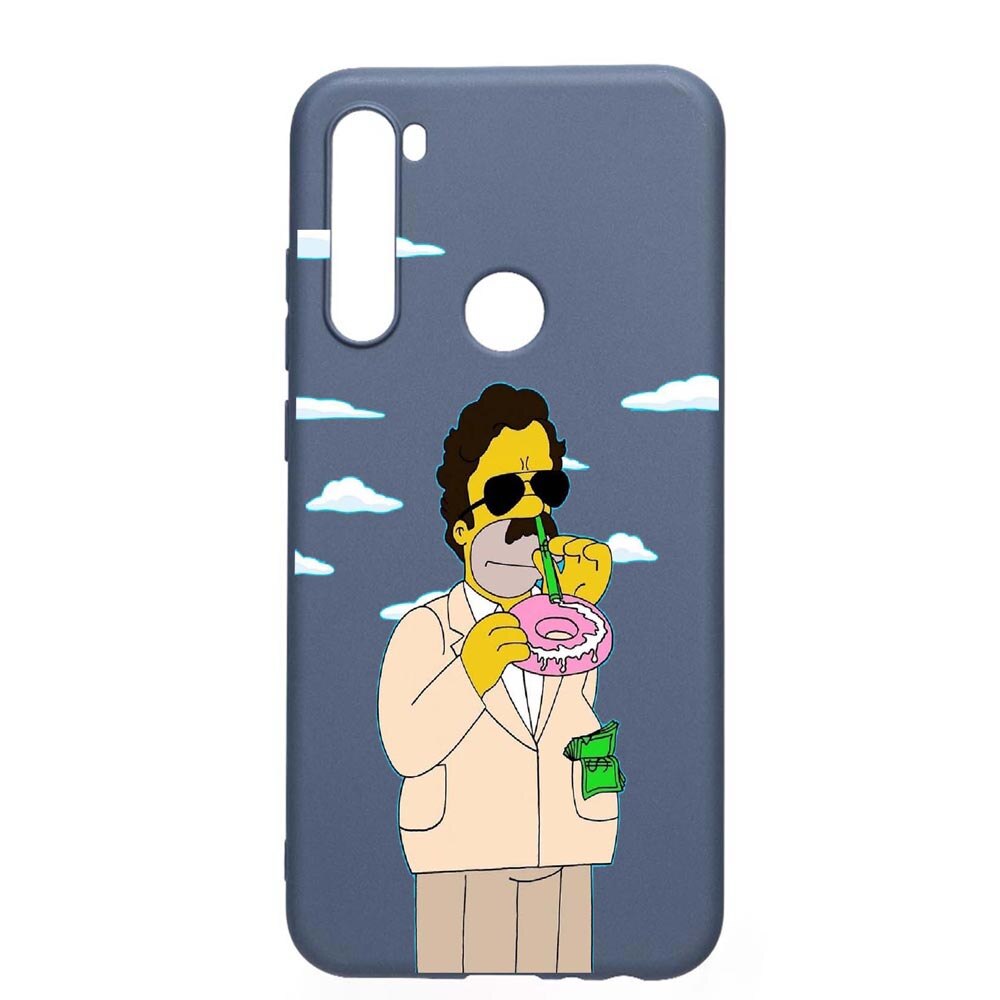 Husa Xiaomi Redmi Note 8T, Narcos - Simpsons, rezistenta la uzura, anti-alunecare, din silicon Premium, AlaskanBlue, AB440