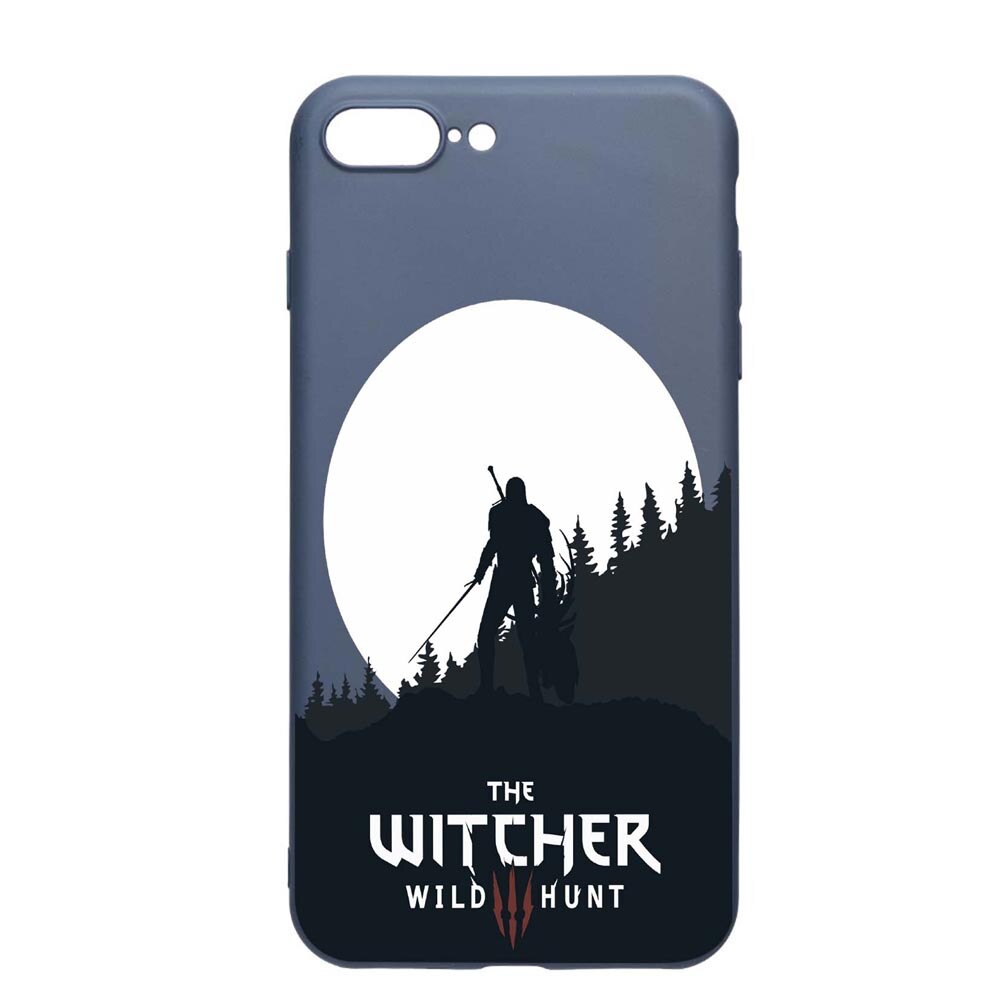 Husa Apple iPhone 8 Plus / 7 Plus, The Witcher, rezistenta la uzura, anti-alunecare, din silicon Premium, AlaskanBlue, AB427