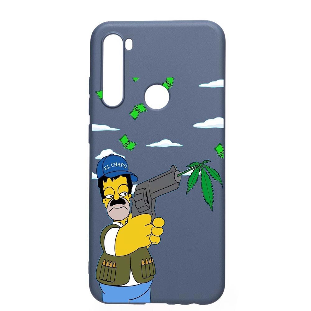 Husa Xiaomi Redmi Note 8T, Narcos - Simpsons, rezistenta la uzura, anti-alunecare, din silicon Premium, AlaskanBlue, AB441