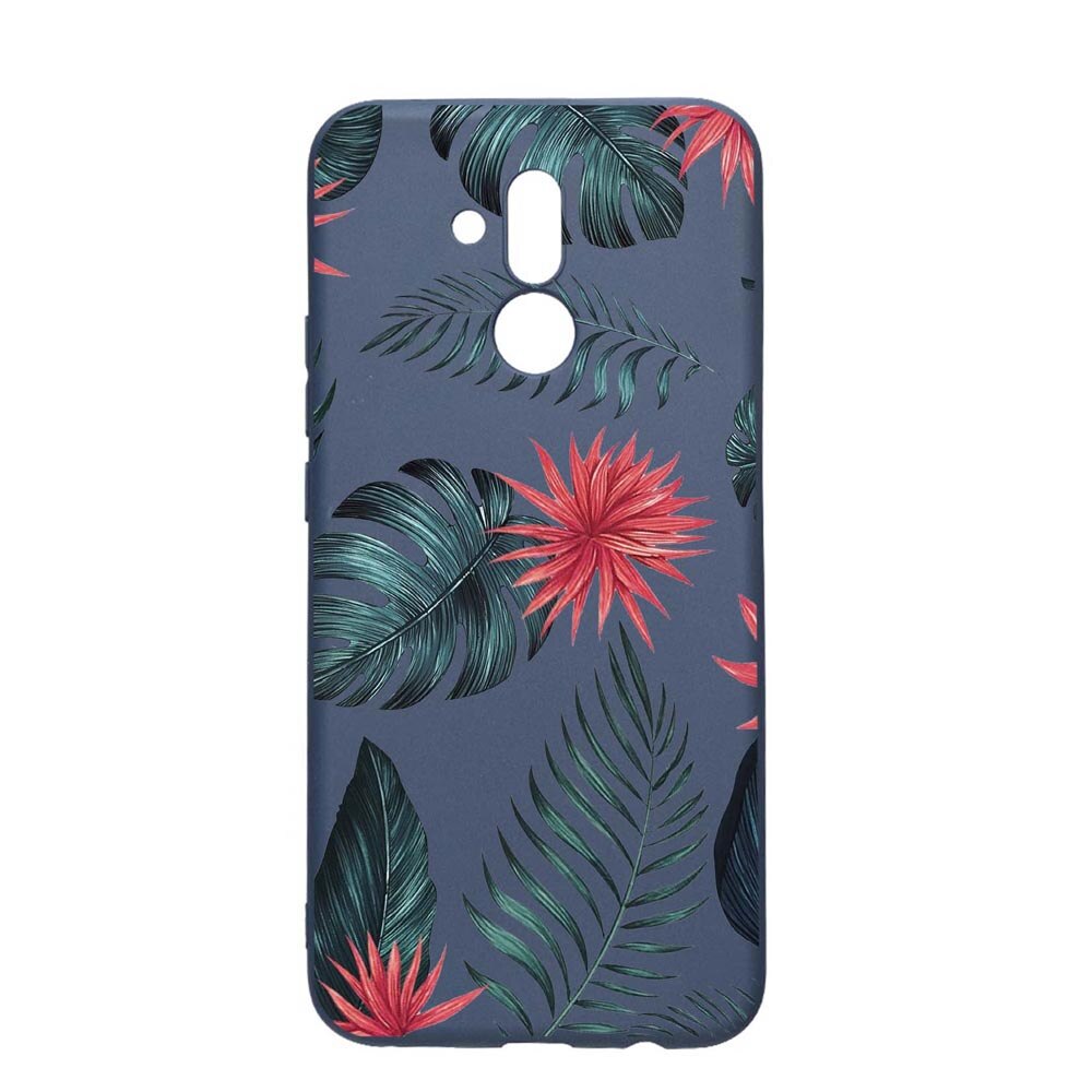 Husa Huawei Mate 20 Lite, Tropical Flowers, rezistenta la uzura, anti-alunecare, din silicon Premium, AlaskanBlue, AB497