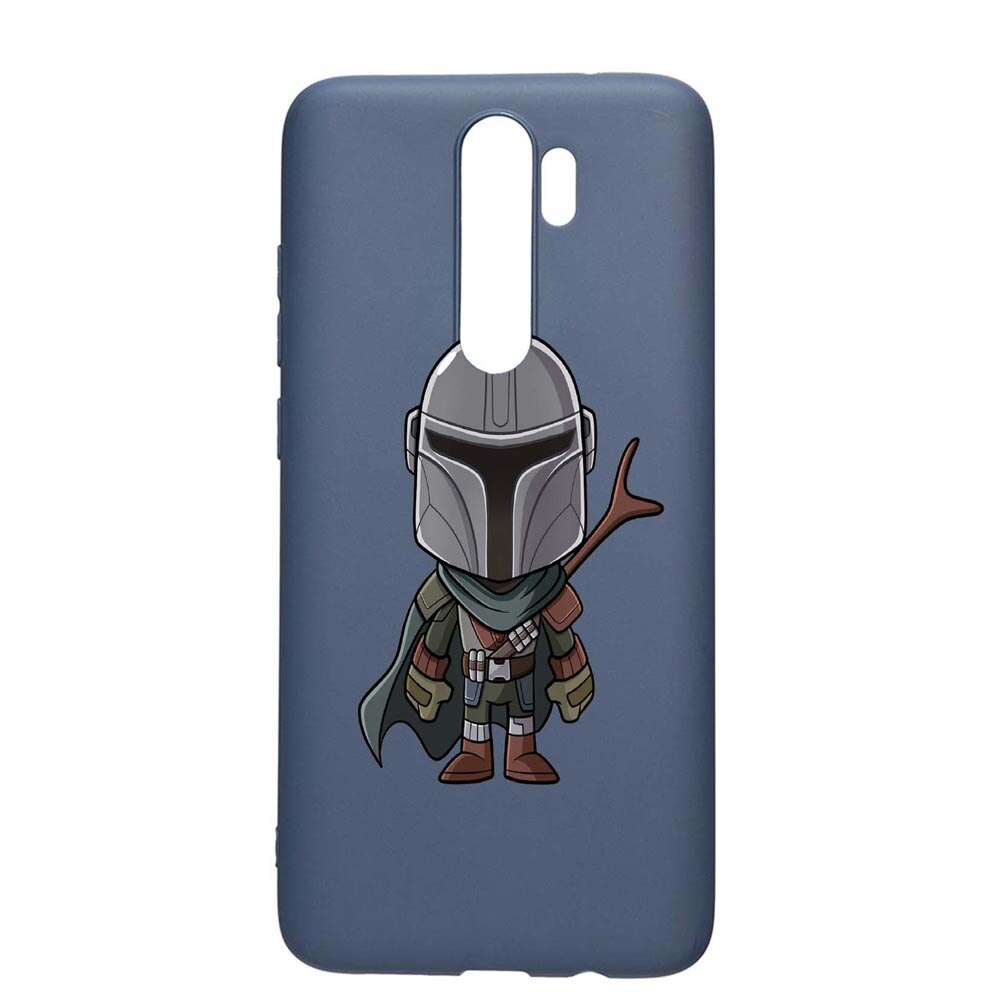 Husa Xiaomi Redmi Note 8 Pro, Star Wars The Mandalorian, rezistenta la uzura, anti-alunecare, din silicon Premium, AlaskanBlue, AB462
